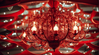 5 Way Chandelier Spider Ceiling Indoor Lamp Red By Giant Lobelia