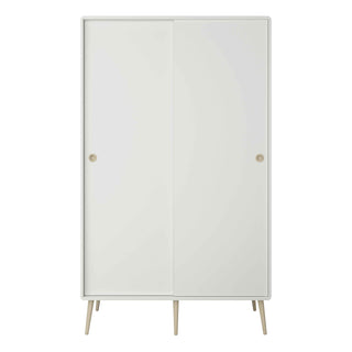 Softline 2 Door Sliding Wardrobe in Off White - Giant Lobelia