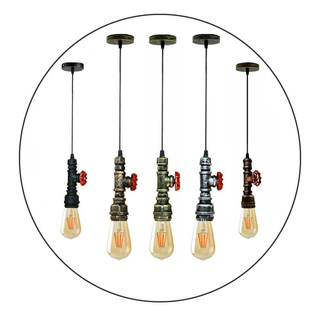 Chandelier Ceiling Light Water Pipe E27 Loft Pendant Light with FREE Bulb~2575 - Giant Lobelia