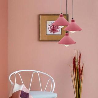 Retro Industrial Hanging Chandelier Ceiling Cone Shade pink colour  Vintage Metal Pendant light~1001 - Giant Lobelia