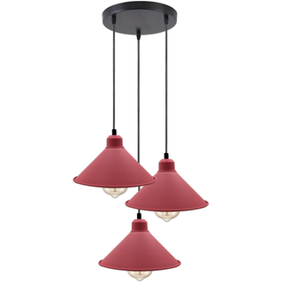 Retro Industrial Hanging Chandelier Ceiling Cone Shade pink colour  Vintage Metal Pendant light~1001 - Giant Lobelia