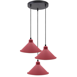 Retro Industrial Hanging Chandelier Ceiling Cone Shade pink colour  Vintage Metal Pendant light~1001 - Giant Lobelia