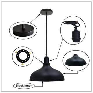 Black Industrial Retro Ceiling Pendant Light~1478 - Giant Lobelia