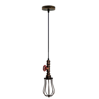 Rustic Red Pendant Light Steampunk Pipe Light Balloon Cage Lamp Hanging Indoor Light Fitting For Kitchen, Living room~1194 - Giant Lobelia