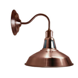 Copper Wall Light 30 cm Barn Slotted Shade Modern Style High Polished Wall Sconce~3627 - Giant Lobelia