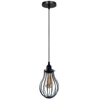 Retro Industrial Black Indoor Hanging Adjustable Pendant Light Big Vase Cage Ceiling Chandelier~3398 - Giant Lobelia