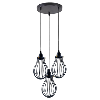 Retro Industrial Black Indoor Hanging Adjustable Pendant Light Big Vase Cage Ceiling Chandelier~3398 - Giant Lobelia