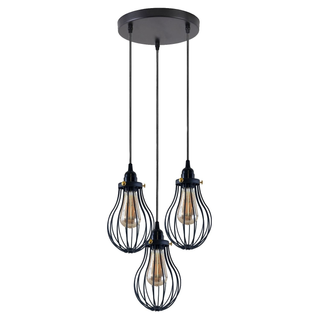 Retro Industrial Black Indoor Hanging Adjustable Pendant Light Big Vase Cage Ceiling Chandelier~3398 - Giant Lobelia