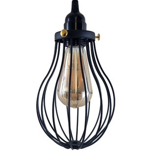 Retro Industrial Black Indoor Hanging Adjustable Pendant Light Big Vase Cage Ceiling Chandelier~3398 - Giant Lobelia