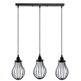 Retro Industrial Black Indoor Hanging Adjustable Pendant Light Big Vase Cage Ceiling Chandelier~3398 - Giant Lobelia