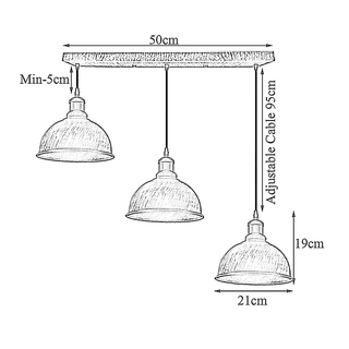 Vintage Industrial Brushed Copper Indoor Hanging Adjustable Pendant Light Metal Mug Cage Ceiling Chandelier~3386 - Giant Lobelia