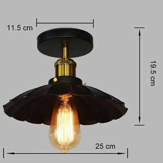 Vintage Retro Industrial Flush Mount Farmhouse Ceiling Light Shade chandelier UK~2225 - Giant Lobelia