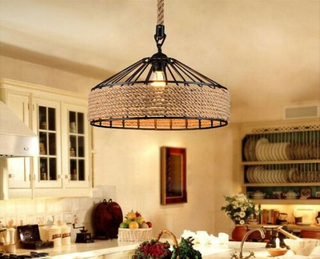 Hanging Lamp Hemp Rope Light Ceiling Pendant Light~1536 - Giant Lobelia