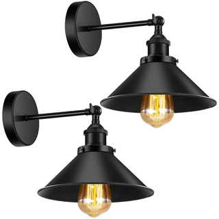 2 Pack E27 Vintage Industrial Retro Wall Lights Fittings Indoor Sconce iron Metal Lamps~3563 - Giant Lobelia