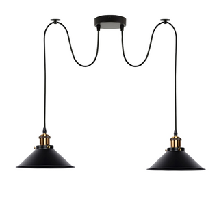 LEDSone Industrial Vintage Black 2 Way Retro Industrial Ceiling E27 Hanging Lamp Pendant Light~3511 - Giant Lobelia