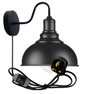 Wall Light Mounted E27 Matte Black Retro Wall Light lamp~1851 - Giant Lobelia