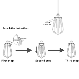 Industrial Kitchen Island Chandelier 3 Light Cage Ceiling Hanging Pendant Lamp~4067 - Giant Lobelia