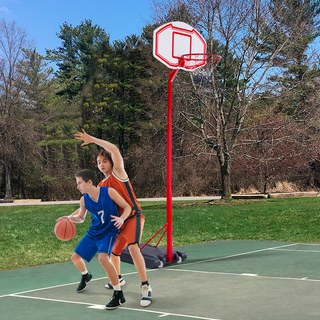 Basketball Stand Net Hoop Backboard Portable 210-260cm Height Adjustable  with Wheels for Kids Adults Sports Fun - Giant Lobelia