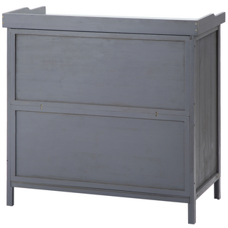 Garden Storage Cabinet, Outdoor Tool Shed, Potting Bench Table with Galvanized Top and Two Shelves for Yard Tools or Pool Accessories, Grey - Giant Lobelia