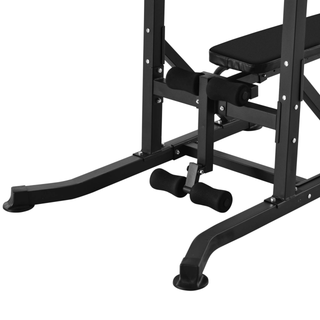 Multifunction Power Tower w/ Bench Home Workout Dip Station Push-up Bars Fitness Equipment Office Gym Training - Giant Lobelia