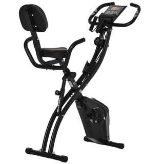 2-in-1 Foldable Exercise Bike Recumbent Stationary Bike 8-Level Adjustable Magnetic Resistance with Pulse Sensor LCD Display - Giant Lobelia