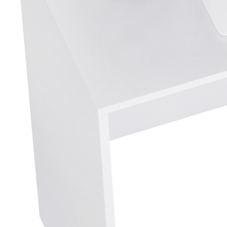 Computer Desk with Drawers, High Gloss Home Office Writing Workstation, White - Giant Lobelia