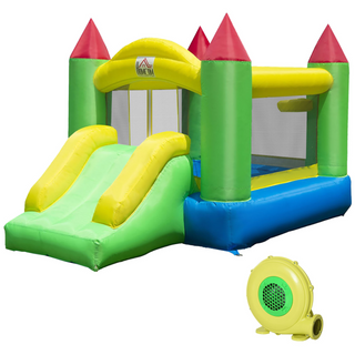 Kids Bouncy Castle Inflatable Bouncer Bounce House and Slide Inflatable Jumper with Blower - Giant Lobelia