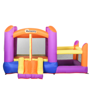 Kids Bounce Castle House Inflatable Trampoline Slide Water Pool 3 in 1 with Blower for Kids Age 3-8 Multi-color 2.8 x 2.5 x 1.7m - Giant Lobelia