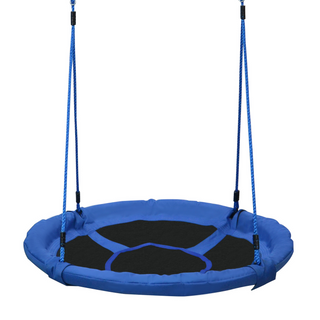 40 Inch / 100 cm Tree Swing Round Kids Nest Swing Seat for Outdoor Backyard Garden Play Activity Blue - Giant Lobelia