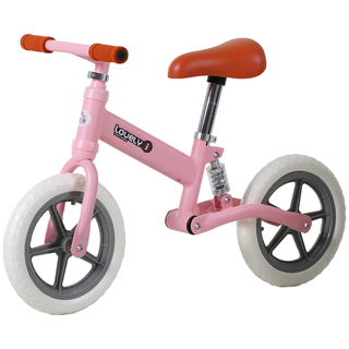 12" Kids Balance Bike No Pedal Bicycle EVA Tire Adjustable Seat Toddler Training Bike W/ Shock Absorber 2 - 5 Years Gift for Boys Girls Pink - Giant Lobelia