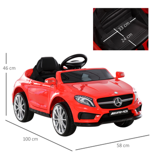 Compatible for 6V Kids Ride On Car Mercedes Benz GLA Licensed Toy toddler with Music Remote Control Rechargeable Headlight Two Speed Red - Giant Lobelia