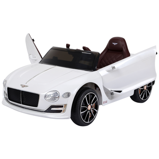 Compatible 12V Kids Children Electric Ride-on Car Bentley GT Twin Motors with LED Lights Music Parental Remote Control White - Giant Lobelia