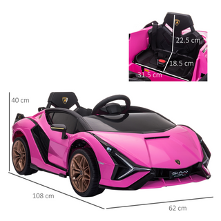 12V Kids Electric Ride On Car 2 Motors Licensed Toy Car with Remote Control Music Lights MP3 for 3-5 Years Pink - Giant Lobelia