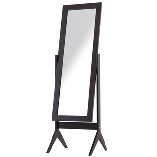 Freestanding Dressing Mirror Bedroom Tall Adjustable Angle 148x47cm Brown - Giant Lobelia