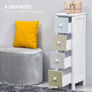 Chest of Drawers, 4 Drawer Dresser, Storage Organizer Toilet Tissue Cabinet for Bedroom, Bathroom - Giant Lobelia