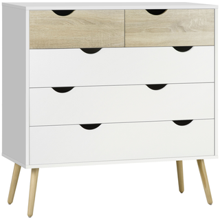 Chest of Drawers, 5 Drawer Dresser, Storage Organizer Side Cabinet for Bedroom, Living Room - Giant Lobelia