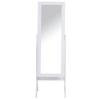 Freestanding Dressing Mirror Bedroom Tall Adjustable Angle 148x47cm White - Giant Lobelia