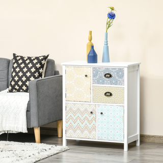 Drawer Table Sideboard Multi-purpose Storage Chest Shabby Chic Entryway Living Room Bedroom Furniture Organizer Unit - Giant Lobelia