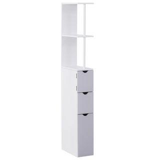 Bathroom Cabinet Tall Shelf Toilet Tissue Cupboard w/Drawers - Giant Lobelia