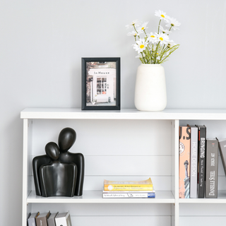 Simple Modern 4-Compartment Low Bookcase 2-Tier w/ Moving Shelves Cube Display Storage Unit Home Office Living Room Furniture White - Giant Lobelia