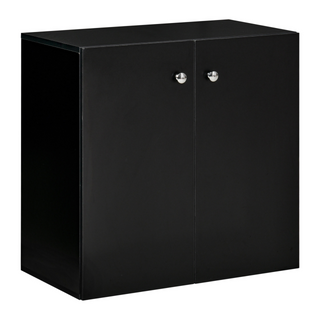 Storage Cabinet w/ Two Shelves Wooden Sideboard Freestanding Kitchen Cupboard Bookcase - Black - Giant Lobelia