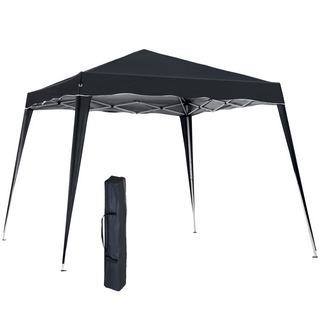 2.5M x 2.5M  Pop-up Tent Garden Gazebo Outdoor Awning Heavy Duty Marquee Party Shelter Sun Shade - Black - Giant Lobelia