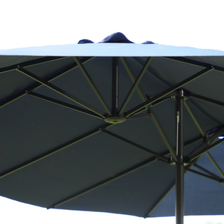 4.6m Garden Parasol Double-Sided Sun Umbrella Patio Market Shelter Canopy Shade Outdoor Blue - NO BASE - Giant Lobelia