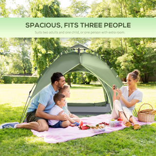 2 Man Pop Up Tent Camping Festival Hiking Family Travel Shelter Portable Double Layer Automatic Outdoor - Giant Lobelia