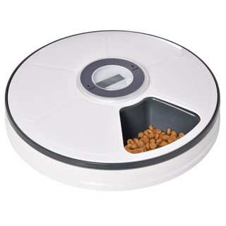 PawHut Automatic Pet Dog Cat Feeder w/ Digital Timer Six-Meal Food Dispenser - Giant Lobelia
