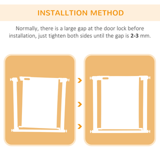 PawHut Pressure Fit Safety Gate for Doorways and Staircases, Dog Gate w/ Auto Closing Door, Pet Barrier for Hallways w/ Double Locking, Openings 75-82 cm - Black - Giant Lobelia