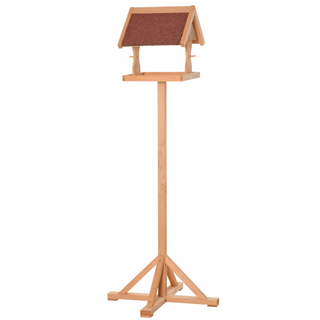 PawHut Wooden Bird Table Wild Bird Feeding Station Freestanding Feeder for Garden Outdoor 55 x 55 x 144cm - Giant Lobelia