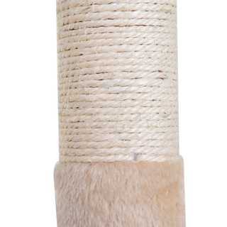 PawHut 70cm Cat Tree for Indoor Cats Durable Natural Sisal Scratching Posts Hammock Bed Kitty Activity Center Beige - Giant Lobelia