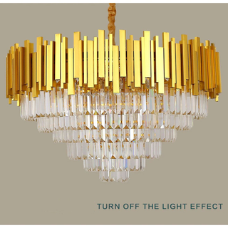 Modern Large Crystal Ceiling Light Gold Pendant Chandelier Lamp for Living Room ~4117 - Giant Lobelia