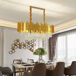 Modern Large Crystal Ceiling Light Gold Pendant Chandelier Lamp for Living Room ~4117 - Giant Lobelia